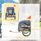 Aosom Pet Foldable Bicycle Wagon with Hitch - Blue-Mesh windows for proper ventilation and outside view 