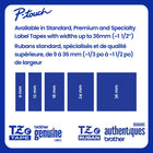 Brother Genuine TZe141 Laminated Tape for P-touch Label Makers - 18 mm wide x 8 m long - Black on Clear-Designed and tested in Brother's ISO certified factories