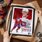 Frameworth Cole Caufield Canadiens Portrait Collage - Framed Print - 16" W x 20" L-10