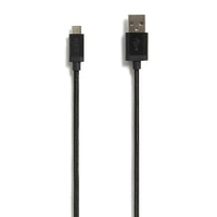 NXT Technologies 4 Ft. Braided USB-A to Micro-USB Cable - Black-4' braided cable resists snags and tangles