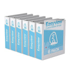 Davis Group Easyview Premium Binder - D Ring - Customizable - 2" - White - 6 Pack-3 Ring Binder