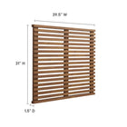 Modway Render Wall Mount Twin Headboard - Walnut-6