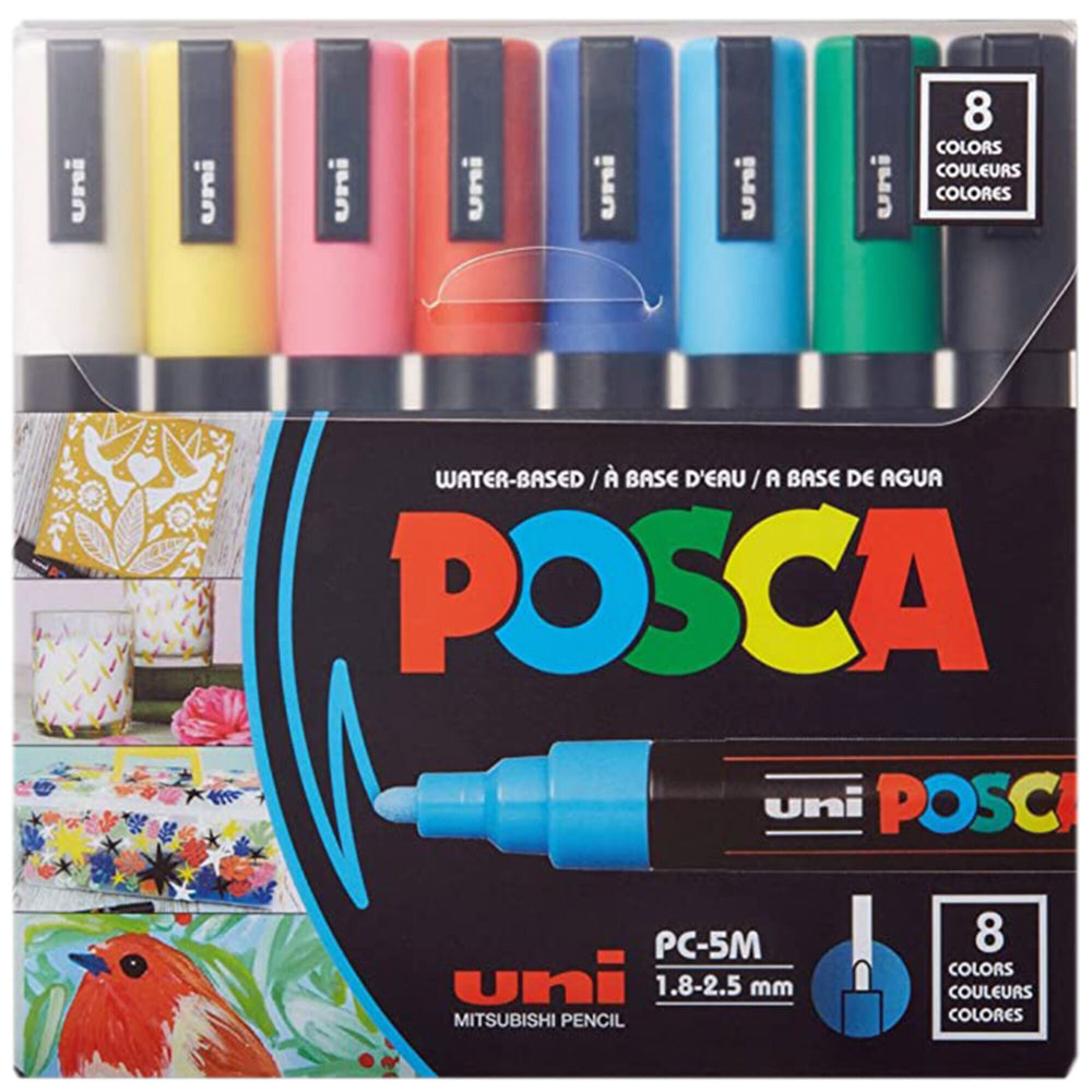 Posca Water-Based Paint Markers - Reversible Medium Tip (1.8-2.5mm