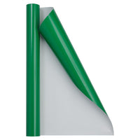 JAM Paper Glossy Wrapping Paper - 17" x 18' - Glossy Green - 2 Pack-Colour: Green