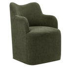 Modway Cordelle Linen Blend Swivel Dining Chair - Sage-Swivel Dining Chair