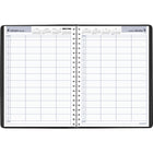 AT-A-GLANCE 2027 Four-Person Group Daily Appointment Book - 11" H x 7-7/8" W - Black - English-One weekday per page