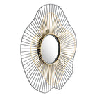 Zuo Comet Round Mirror - Black/Gold-Colour: Black/Gold