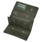 Roots Ladies Pocket Clutch Wallet - Olive-Slot Pockets