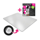 Floortex Polycarbonate Anti-Slip Chairmat for Hard Floors - 36" x 48"-Includes 45 clear self-adhesive pads