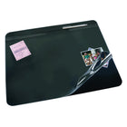 Artistic Krystal-Lift View Desk Pad - 19"L x 24"W - Black/Clear-Non-slip foam backing