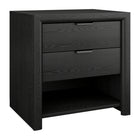 Hudson&Canal Clarice 24" Rectangular Nightstand - Black Grain-Modern contemporary design for your bedroom, guest spaces, or anywhere you need a little extra storage