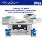 Brother INKvestment MFC-J6960DW Wireless Colour Inkjet All-in-One Printer with 3.5” Touchscreen-Innovative technology. Enhance your workflow with Wi-Fi Direct , that lets you print wirelessly even without an external network connection