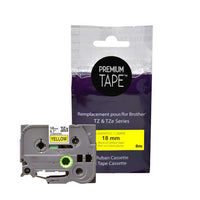 Premium Tape Compatible with Brother TZ-641, TZ641, TZE-641, TZE641 - Black / Yellow - 18 mm-Color: Black / Yellow