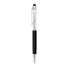 Elegance Crystal Touch Stylus Pen - Black-Stylus/Pen combination made with Crystal