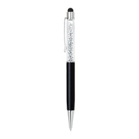 Elegance Crystal Touch Stylus Pen - Black-Stylus/Pen combination made with Crystal