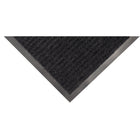 Edgewood Twin Rib Light Traffic Carpet Mat - 4' W x 6' L - Charcoal-Perfect for residences, secondary entrances, low traffic hallways, and lobbies