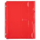 JAM Paper Plastic Binder Envelopes with Hook & Loop Closure, 3 Hole Punch, 9.5 x 1.25 x 11.5, Red, 12 Pack (218VB1RE)-Colour: Red