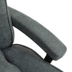 HOMCOM Big and Tall Executive Chair for Home - 450 lbs Capacity - Grey-High back supports spine alignment and comfort