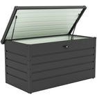 Outsunny Steel Deck Box-2-in-1 design: Garden Bench and Storage Bin
