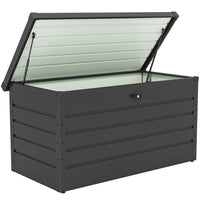 Outsunny Steel Deck Box-2-in-1 design: Garden Bench and Storage Bin

