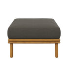 Modway Wren Outdoor Patio Teak Wood Ottoman - Natural/Flint Grey-Assembly Required