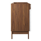 Modway Render 48" Single Sink Compatible Bathroom Vanity Cabinet - White/Walnut-Soft-Close Doors
