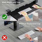 ShoppingAll Desk Clamp Under Desk Keyboard Tray with Adjustable 26.7" W x 12.5" D Slide Out Drawer-6
