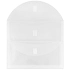 JAM Paper Plastic 2 Pocket Envelopes, VELCRO Brand Closure, Letter Booklet, 9.75 x 13, Clear Poly, 10 Pack (B35218bg)-Size: 9-3/4" x 13"