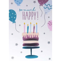 Rosedale 5-1/2" x 8" Birthday Greeting Cards/Envelopes - Cake - 12 Pack-Premium quality greeting cards