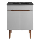 Modway Harvest 24" Bathroom Vanity - Grey/Black-Mid-Century Modern Vanity