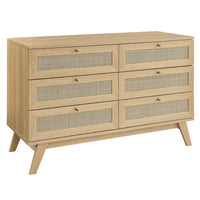 Modway Soma 6-Drawer Dresser - Oak-Modern 6-Drawer Dresser