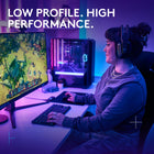 Logitech G515 Lightspeed TKL Wireless Low Profile Gaming Keyboard - Black-GL Brown Tactile Switches with Discernible Feedback: The low-profile GL mechanical switches on this compact gaming keyboard are factory-lubed for a smoother feel, fast actuation, and precise typing