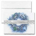 JAM Paper Blank Christmas Cards & Matching Envelopes Set - Merry Christmas Wreath - 25 Pack-Holiday Card Set with Merry Christmas Wreath Greeting Design