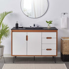 Modway Energize 48" Bathroom Vanity - Cherry/White/Black-MDF and Particleboard Construction