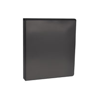 Staples 0.5" 3-Ring Round Ring View Binder - Black-View binder