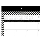 Staples 2026-2027 Herringbone Monthly Desk Pad Calendar - 17" H x 21-3/4" W - Bilingual-Bilingual (English and French)