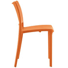Modway Hipster Dining Side Chair - Orange-Non-marking plastic foot glides