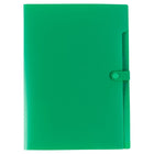 JAM Paper Letter Size File Folders - Snap Tab Closure - Green with Clear-Quantity: Sold Individually | Lightweight and portable file folders are made to be durable, sturdy, and tear resistant