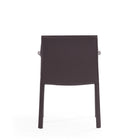 Manhattan Comfort Paris 21.65" Modern Leatherette Upholstered Dining Armchair - Grey-Seat Height: 17.32"