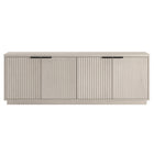 Hudson&Canal Mansfield TV Stand for TV's up to 78" - Alder White-A transitional design accommodates TVs up to 78" for your entertaining space