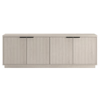 Hudson&Canal Mansfield TV Stand for TV's up to 78" - Alder White-A transitional design accommodates TVs up to 78" for your entertaining space