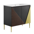 Modway Alchemist 36" Bathroom Vanity - White/Black-Modern Bathroom Vanity