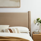 Modway Rael Performance Velvet King Headboard - Taupe-Stain-Resistant Performance Velvet