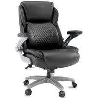 Staples Randolph Ergonomic Bonded Leather Executive Big & Tall Chair - Black-Big & Tall chair with a 400 lb. weight capacity for extended use