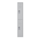 Ceha RH Series 2-Tier Locker with Louver Vents and Recessed handle - Bank of 1 - Light Grey-Built to withstand heavy daily use