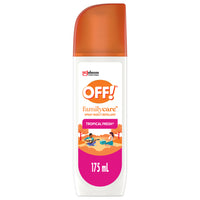OFF! Family Care Insect Repellent Spray - Tropical Fresh - 175mL-Contains aloe vera and has a light, tropical fresh fragrance​