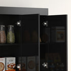 HOMCOM 71" H Kitchen Pantry Cabinet with Adjustable Shelf and Drawer - High Gloss Black-High gloss effect fronts add a sleek and modern touch 