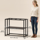 PawHut 40 Gallon Fish Aquarium Stand with Storage Shelf-Powder coated black finish resists moisture damage and makes cleaning effortless
