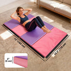 Soozier Folding Gymnastics Tumbling Mat - Exercise Mat with Carrying Handles for Yoga - MMA - Martial Arts - 4' W x 6' L x 2" D-Non-absorbent PU leather surface, fire-retardant, puncture, and mildew resistant 