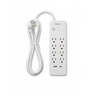 Staples Tech 2100J 8 Outlet Surge Protector - USB-A/USB-C Ports - 5' Cable - White-Provides 2100 joules of surge protection to help protect electronics from power surges
